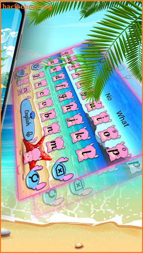 Pink Monster Keyboard Theme screenshot