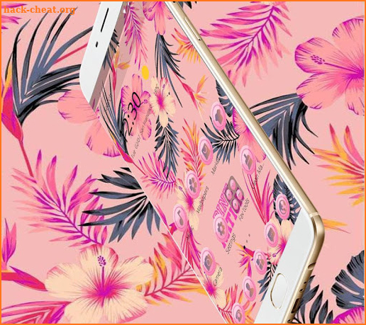 Pink Nation Flower Leaf Theme screenshot