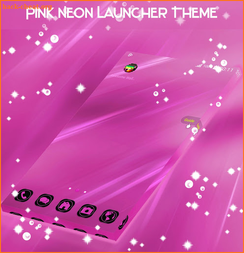 Pink Neon Launcher Theme screenshot
