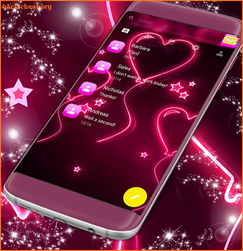 Pink Neon SMS screenshot