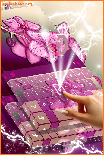 Pink Orchid Keyboard Theme screenshot