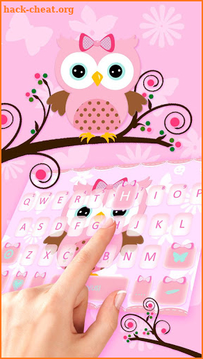 Pink Owl Keyboard Theme screenshot