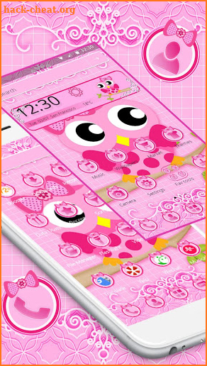 Pink Owl Love Theme screenshot