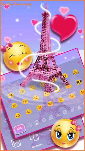 Pink Paris Keyboard Theme screenshot