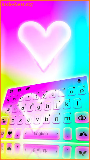 Pink Pastel Heart Keyboard Theme screenshot