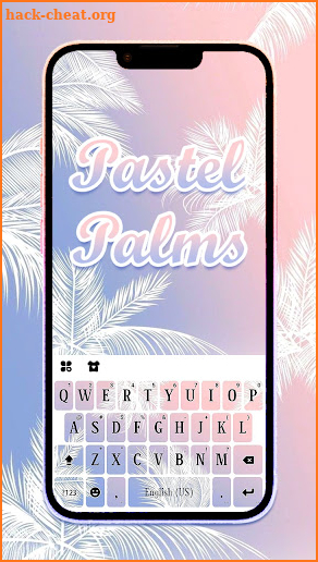Pink Pastel Palms Themes screenshot