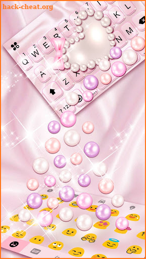 Pink Pearl Gravity Keyboard Background screenshot