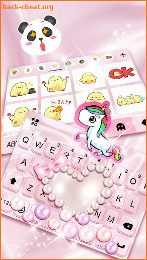 Pink Pearl Gravity Keyboard Background screenshot