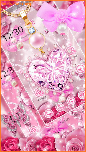 Pink Pearl Silky Heart Theme screenshot