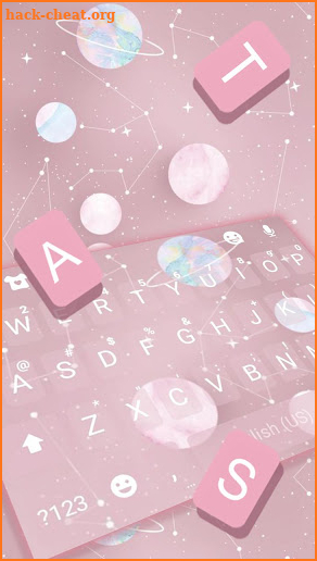 Pink Planets Keyboard Theme screenshot