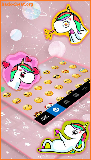 Pink Planets Keyboard Theme screenshot