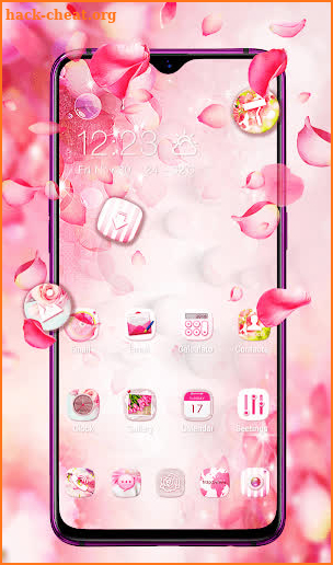 Pink Pretty Flower Theme 2019 screenshot