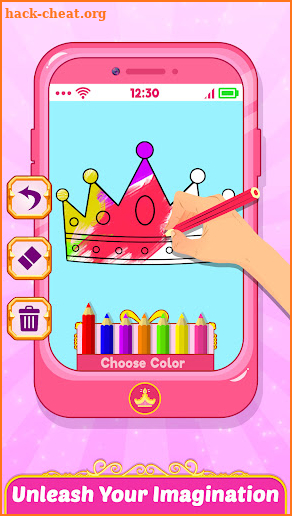 Pink Princess Baby Phone screenshot