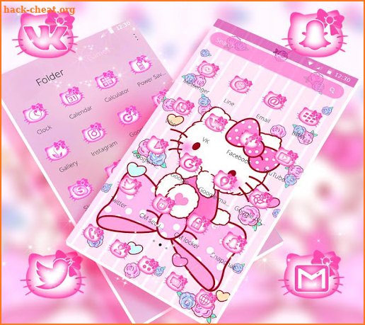 Pink Princess Kitty Theme screenshot
