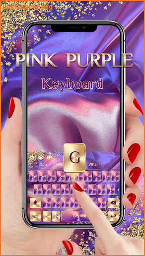 Pink Purple Gold Luxury Keyboard screenshot