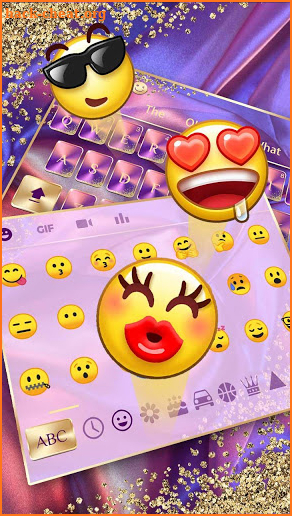 Pink Purple Gold Luxury Keyboard screenshot