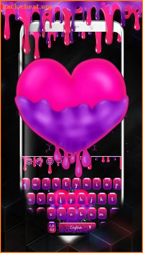 Pink Purple Heart Keyboard screenshot