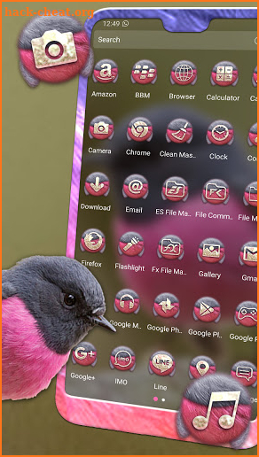 Pink Robin Launcher Theme screenshot
