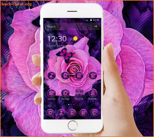 Pink Rose Beautify Butterfly Theme screenshot