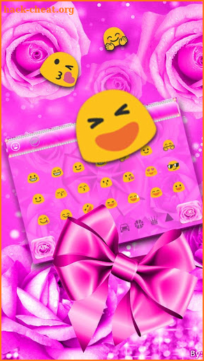 Pink Rose bow Keyboard screenshot