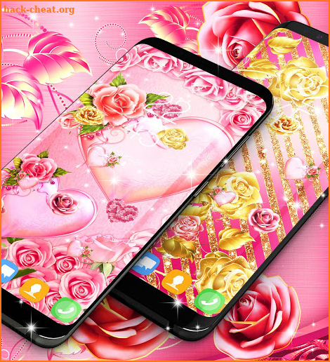 Pink rose gold live wallpaper screenshot