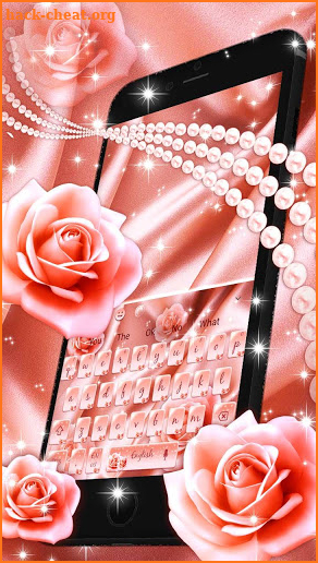 Pink Rose Gold Luxury Keyboard Theme screenshot
