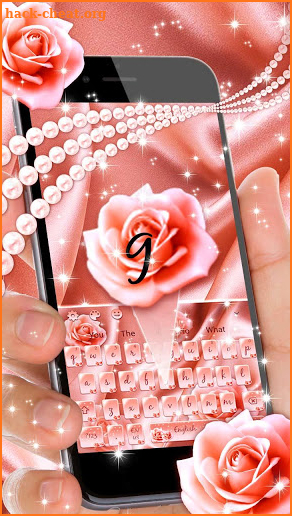 Pink Rose Gold Luxury Keyboard Theme screenshot