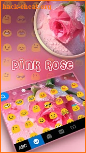 Pink Rose Heart Keyboard Theme screenshot