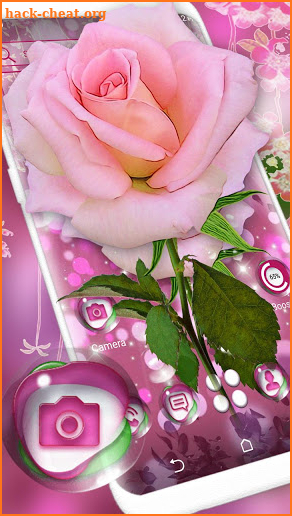 Pink Rose Launcher Theme screenshot