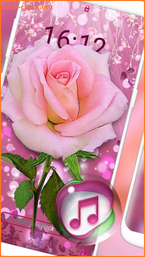 Pink Rose Launcher Theme screenshot