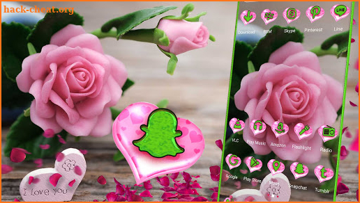 Pink Rose Love Launcher Theme screenshot