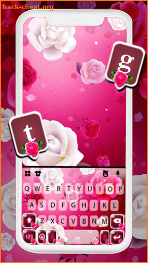 Pink Roses 1 Keyboard Background screenshot