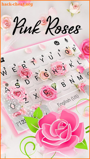 Pink Roses 2 Keyboard Theme screenshot