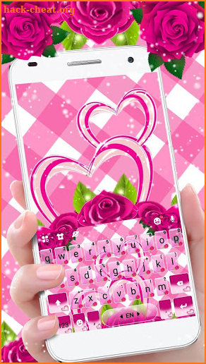 Pink Roses Keyboard Theme screenshot