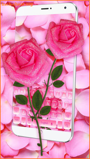 Pink Roses Shine Keyboard screenshot