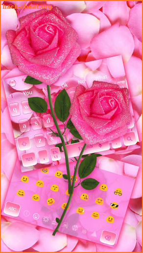 Pink Roses Shine Keyboard screenshot