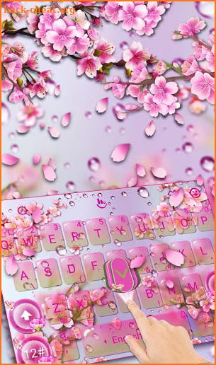 Pink Sakura Flower Keyboard Theme screenshot