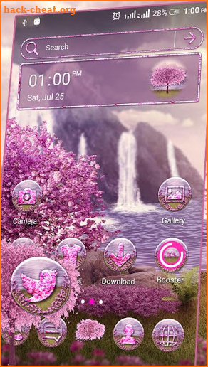 Pink Sakura Lakeview Launcher Theme screenshot