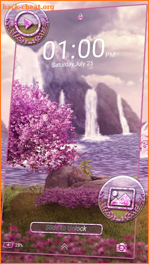 Pink Sakura Lakeview Launcher Theme screenshot