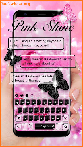 Pink Shine Butterfly keyboard screenshot