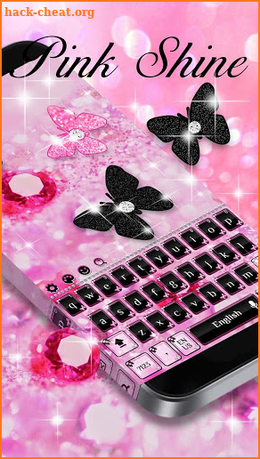 Pink Shine Butterfly keyboard screenshot