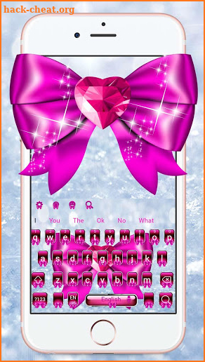 Pink Shiny Bowknot Keyboard screenshot