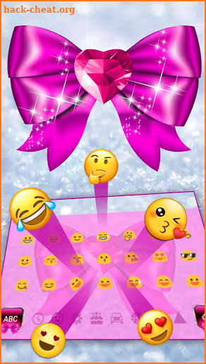 Pink Shiny Bowknot Keyboard screenshot