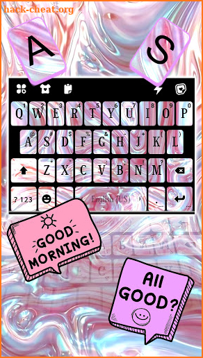 Pink Shiny Slime Keyboard Background screenshot