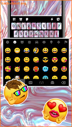 Pink Shiny Slime Keyboard Background screenshot