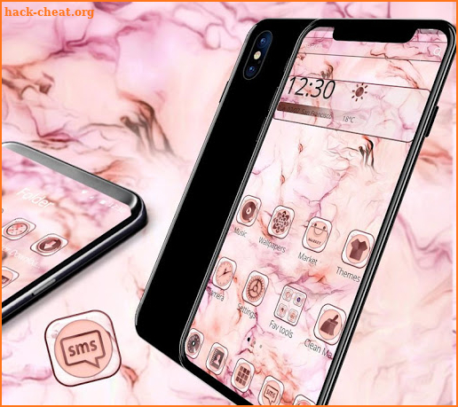 Pink Silk Marble Pattern Theme screenshot