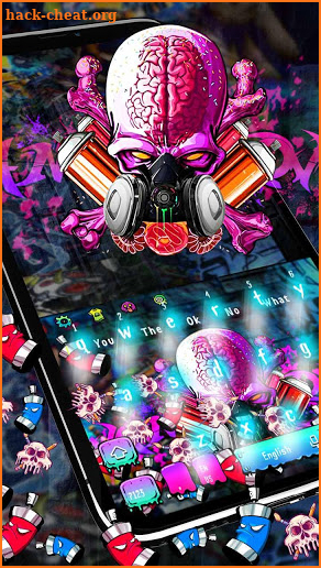 Pink Skull Graffiti Keyboard screenshot