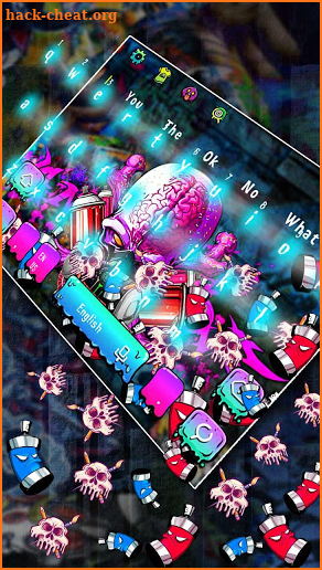 Pink Skull Graffiti Keyboard screenshot