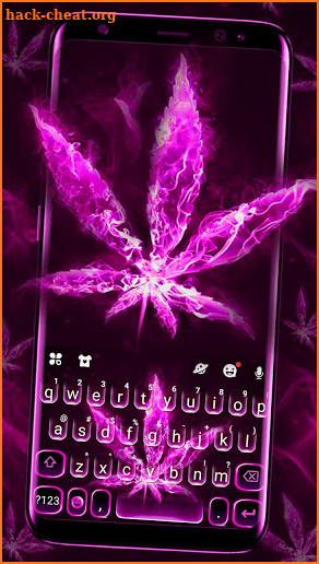 Pink Smokey Weed Keyboard Theme screenshot