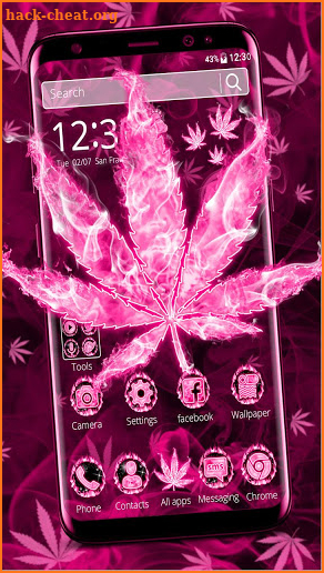 Pink Smoky Fire Rasta Weed Themes HD Wallpapers screenshot
